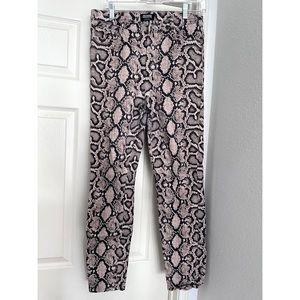 Zara Trafaluc Denim Collection Snake Print Hi-Rise Skinny Jean